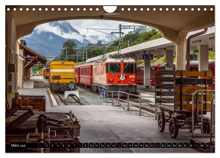 Produktbild: Rh&auml;tische Bahn 2026 (Wandkalender 2026 DIN A4 quer), CALVENDO Monatskalender