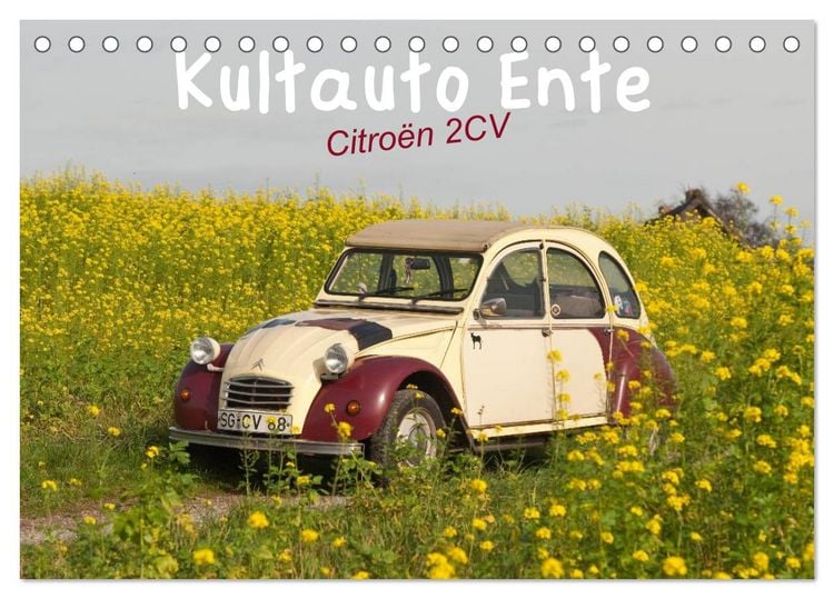 Produktbild: Kultauto Ente Citro&euml;n 2CV (Tischkalender 2026 DIN A5 quer), CALVENDO Monatskalender