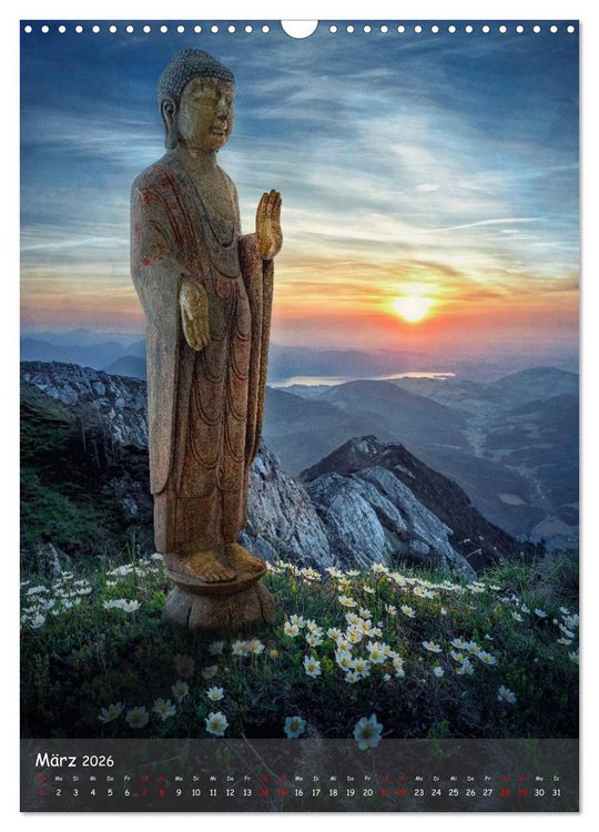 Produktbild: Kraft mit Buddha (Wandkalender 2026 DIN A3 hoch), CALVENDO Monatskalender