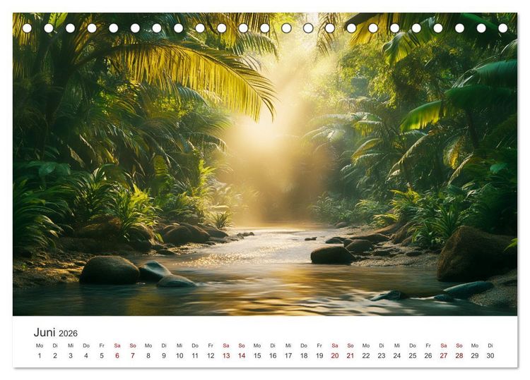 Produktbild: Die Seele des Dschungels - Eine Reise in tropische Wildnis (Tischkalender 2026 DIN A5 quer), CALVENDO Monatskalender