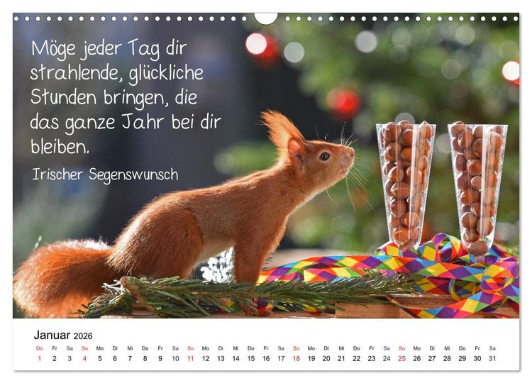 Produktbild: Der literarische Eichh&ouml;rnchen-Kalender (Wandkalender 2026 DIN A3 quer), CALVENDO Monatskalender