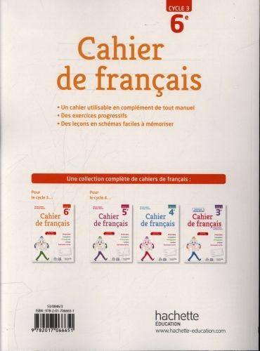 Produktbild: Cahier de fran&ccedil;ais 6e, cycle 3