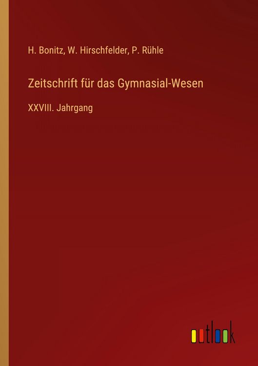 Produktbild: Zeitschrift f&uuml;r das Gymnasial-Wesen