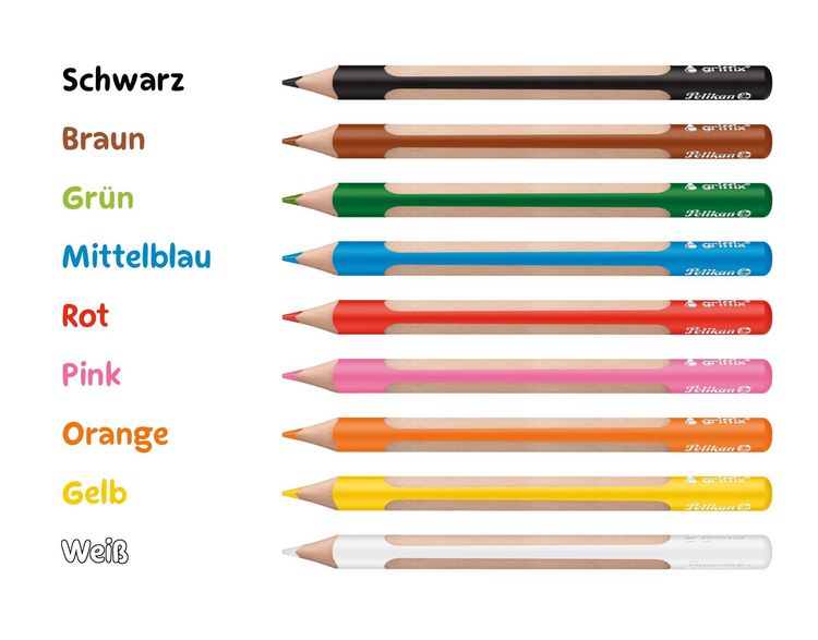 Produktbild: Pelikan Buntstifte griffix, 8+1 St&uuml;ck