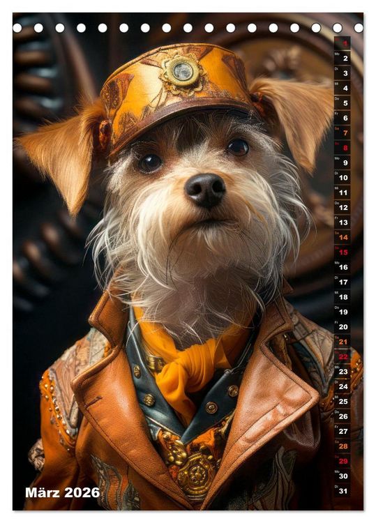 Produktbild: Stylische Hunde (Tischkalender 2026 DIN A5 hoch), CALVENDO Monatskalender