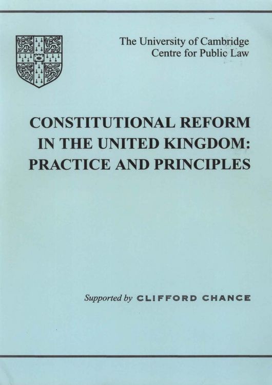 Produktbild: Constitutional Reform in the United Kingdom