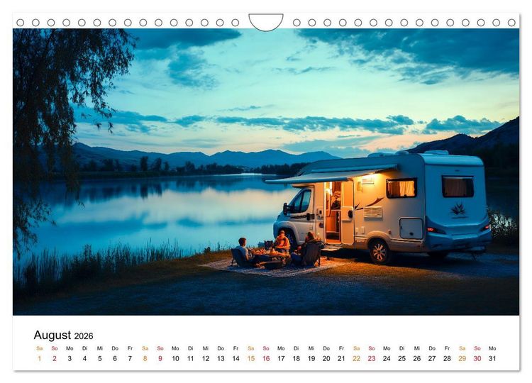 Produktbild: Wohnmobil grenzenlos (Wandkalender 2026 DIN A4 quer), CALVENDO Monatskalender