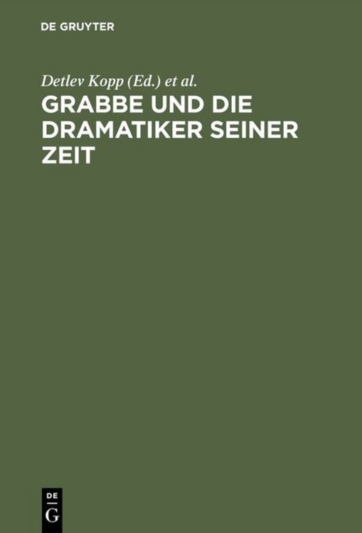 Produktbild: Grabbe und die Dramatiker seiner Zeit
