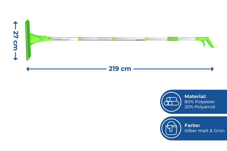 Produktbild: Spr&uuml;h-Fensterwischer Mod. Maxi extra lang, Arbeitsh&ouml;he bis 420 cm