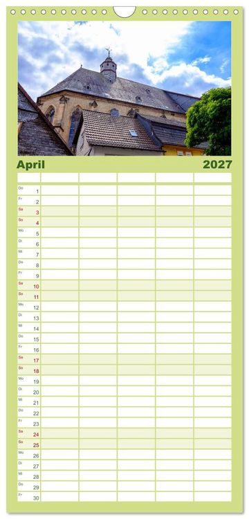 Produktbild: Familienplaner 2027 - Ein Blick auf Alsfeld mit 5 Spalten (Wandkalender, 21 x 45 cm) CALVENDO