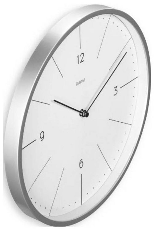 Produktbild: Hama 00185884 Quarz Wanduhr 30cm x 300mm x 300mm x 30mm Grau