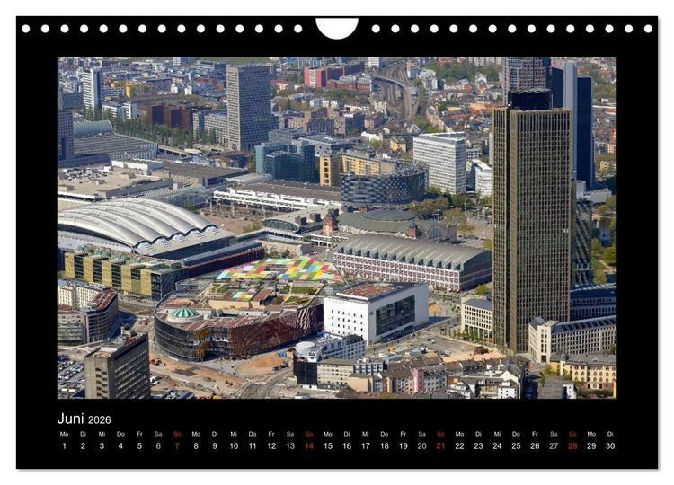 Produktbild: &uuml;ber den D&auml;chern von FRANKFURT (Wandkalender 2026 DIN A4 quer), CALVENDO Monatskalender