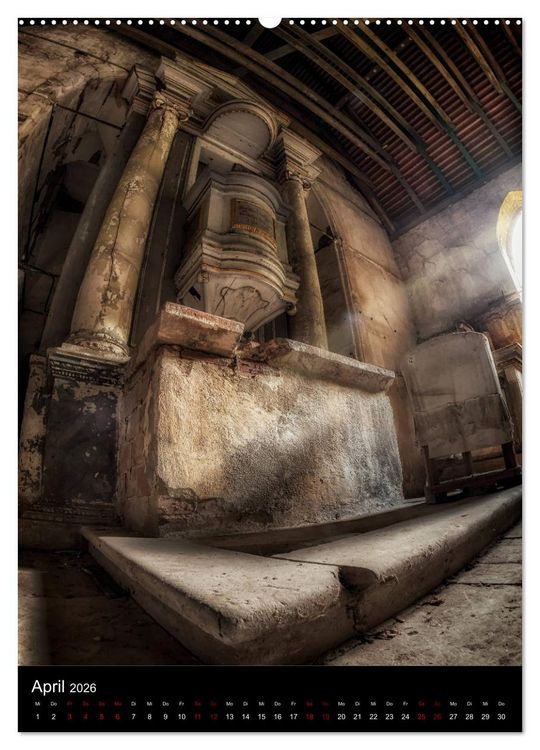 Produktbild: Lost Places - Verlassene Kirchen (hochwertiger Premium Wandkalender 2026 DIN A2 hoch), Kunstdruck in Hochglanz