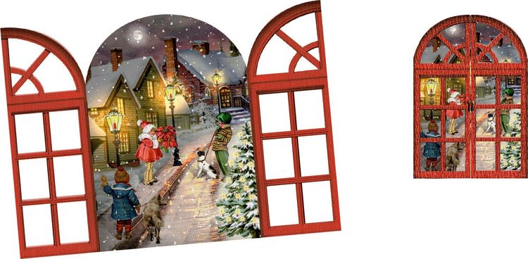 Produktbild: Mini-Adventskalender &ndash; Nostalgische Adventsfenster