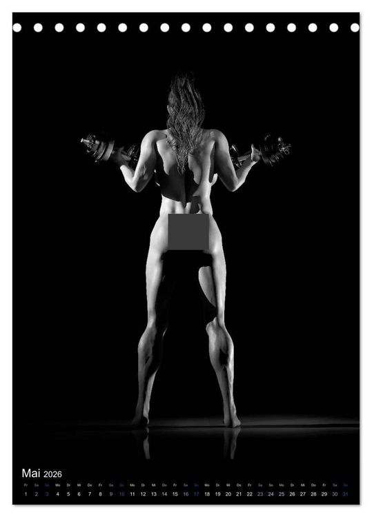 Produktbild: Kraft-Akt - Fitnessgirls in erotischen Abbildungen (Tischkalender 2026 DIN A5 hoch), CALVENDO Monatskalender