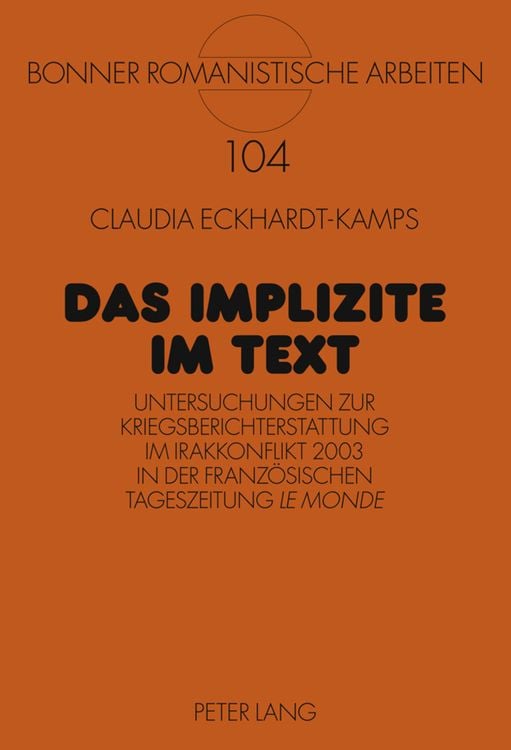 Bild vom Artikel Das Implizite im Text vom Autor Claudia Eckhardt-Kamps