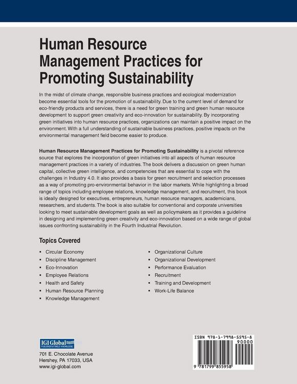 Produktbild: Human Resource Management Practices for Promoting Sustainability