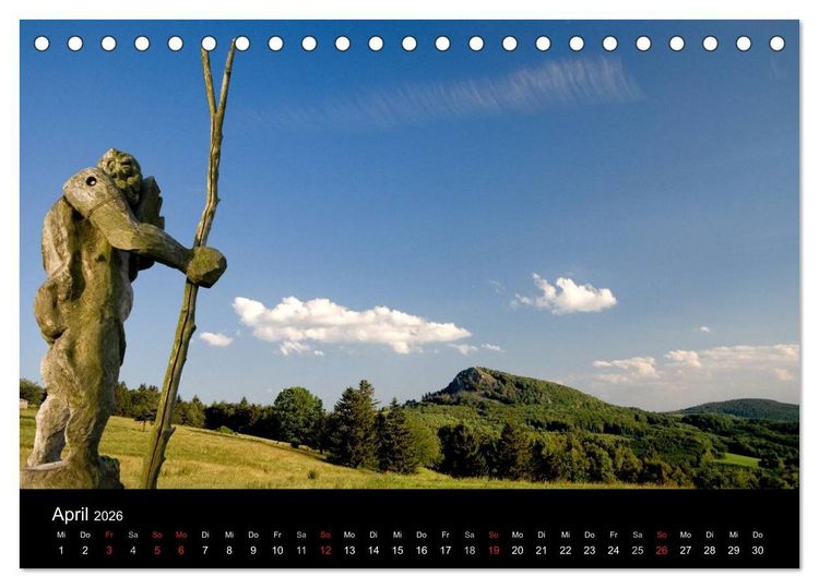 Produktbild: Fuldaer Land - Heile Welt zwischen Rh&ouml;n und Vogelsberg (Tischkalender 2026 DIN A5 quer), CALVENDO Monatskalender