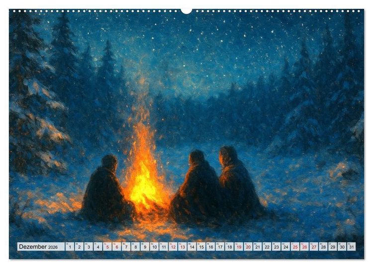 Produktbild: Ruhe finden - Der Anti-Stress-Kalender - Ein Jahr voller W&auml;rme und Achtsamkeit (Wandkalender 2026 DIN A2 quer), CALVENDO Monatskalender