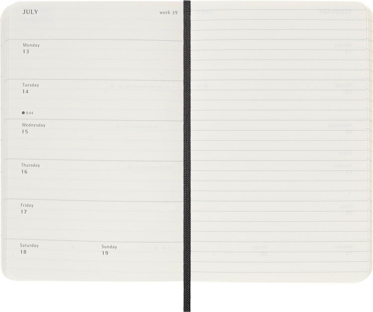 Produktbild: Moleskine 18 Monate Wochenk. 25/26 P/A6, 1 W = 1S Kt