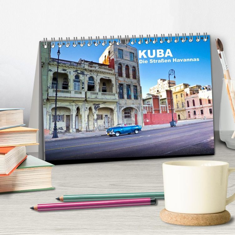 Produktbild: Kuba - Die Stra&szlig;en Havannas (Tischkalender 2026 DIN A5 quer), CALVENDO Monatskalender