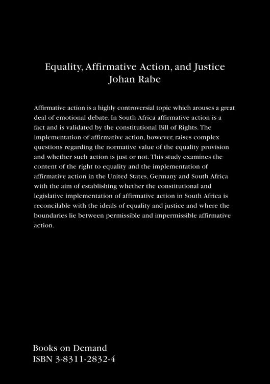 Produktbild: Equality, Affirmative Action and Justice