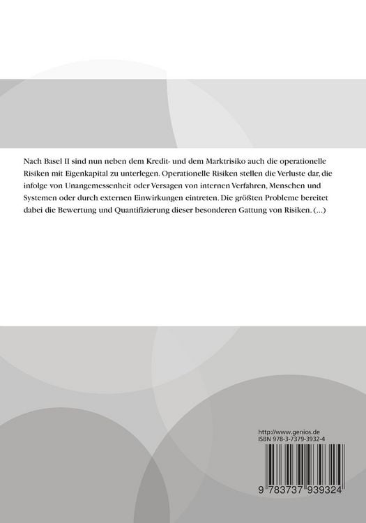 Produktbild: Management operationeller Risiken bei Kreditinstituten nach Basel II