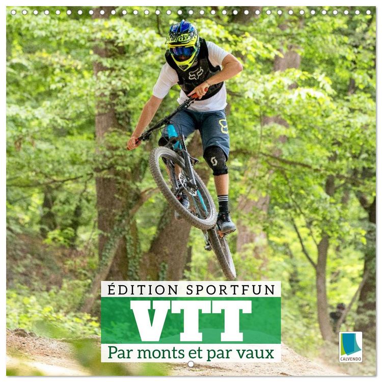 Produktbild: &Eacute;dition Sport fun : VTT - par monts et par vaux (Calendrier mural carr&eacute; 2026 30x30 cm) Calendrier double avec une page pour vos prises de notes