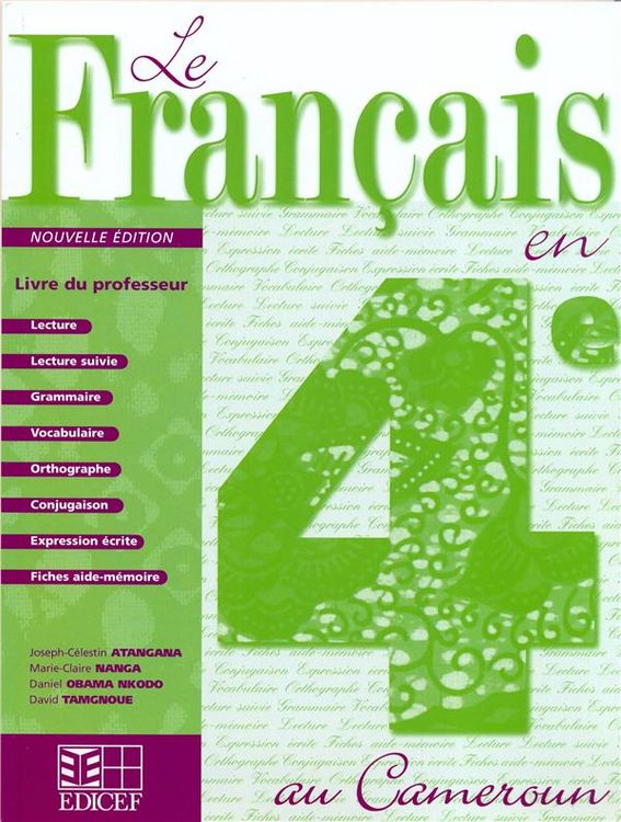 Produktbild: Le francais en 4e au cameroun