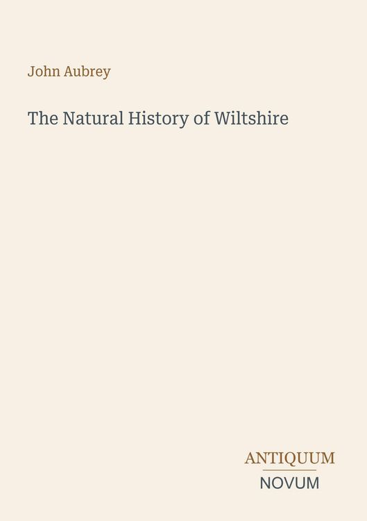 Produktbild: The Natural History of Wiltshire