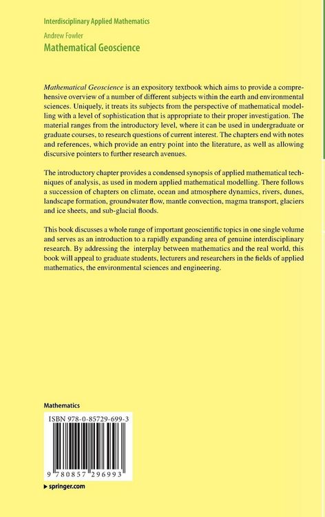 Produktbild: Mathematical Geoscience