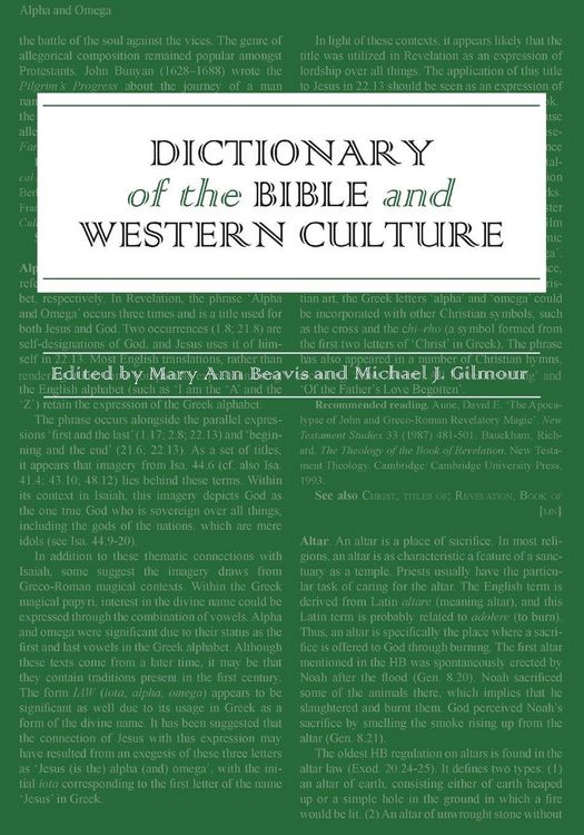 Produktbild: Dictionary of the Bible and Western Culture