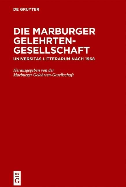Produktbild: Die Marburger Gelehrten-Gesellschaft