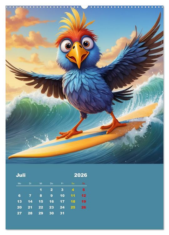 Produktbild: Diese schr&auml;gen V&ouml;gel (hochwertiger Premium Wandkalender 2026 DIN A2 hoch), Kunstdruck in Hochglanz