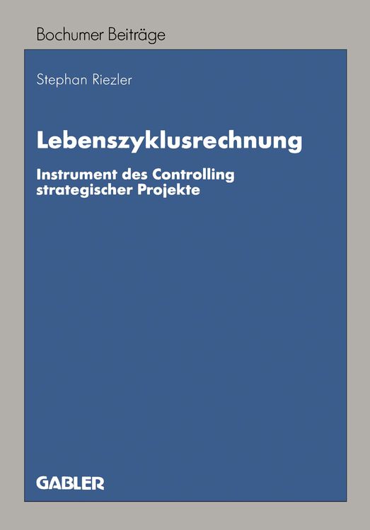 Produktbild: Lebenszyklusrechnung
