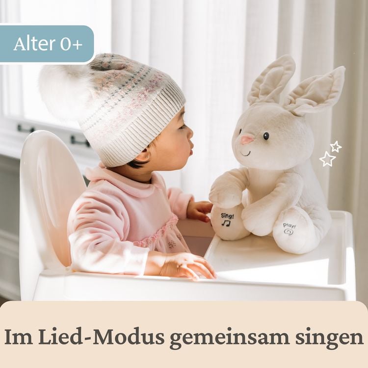 Produktbild: GUND Flora, das singende und sprechende H&auml;schen - spielt Guck Guck mit den Ohren