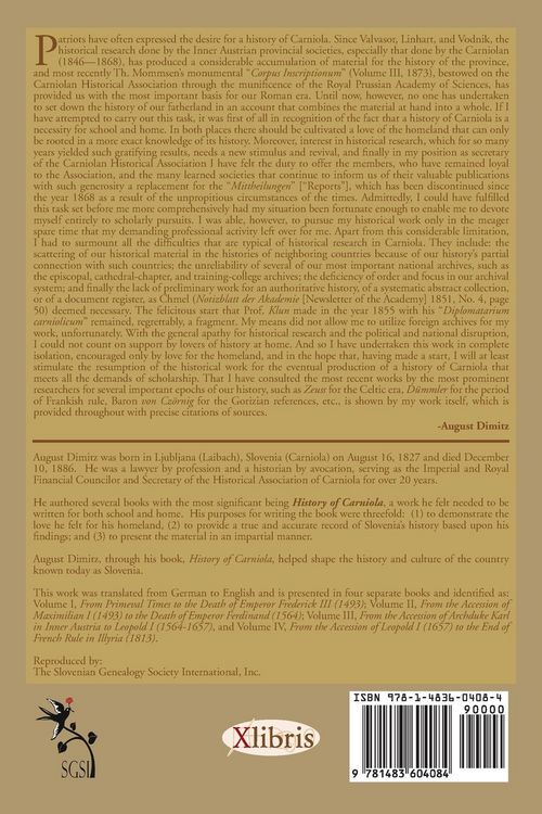 Produktbild: History of Carniola Volume I