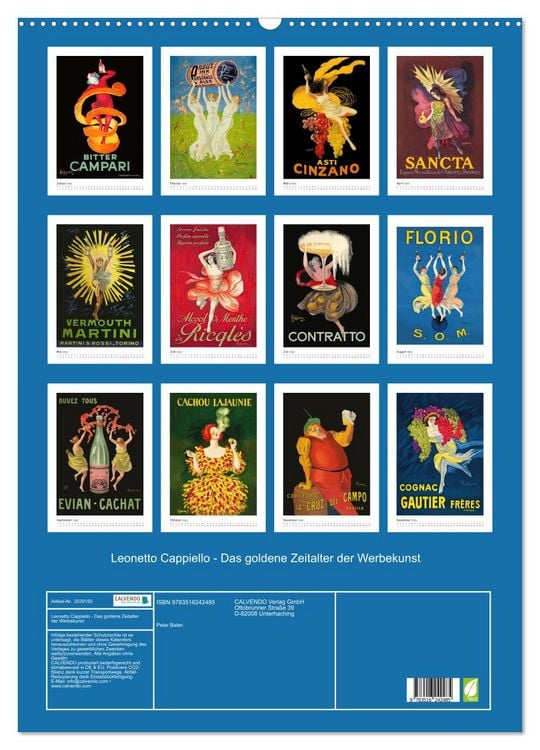 Produktbild: Leonetto Cappiello - Das goldene Zeitalter der Werbekunst (Wandkalender 2026 DIN A2 hoch), CALVENDO Monatskalender