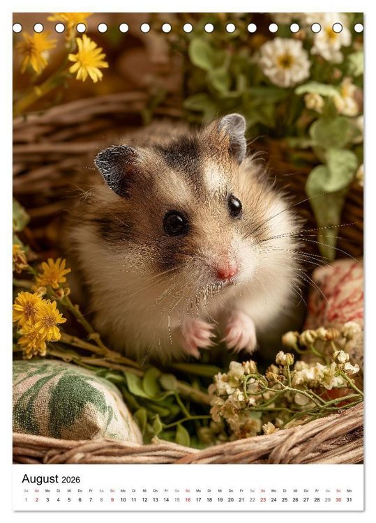 Produktbild: Hamster - s&uuml;&szlig;e Tiere zum Verlieben (Tischkalender 2026 DIN A5 hoch), CALVENDO Monatskalender