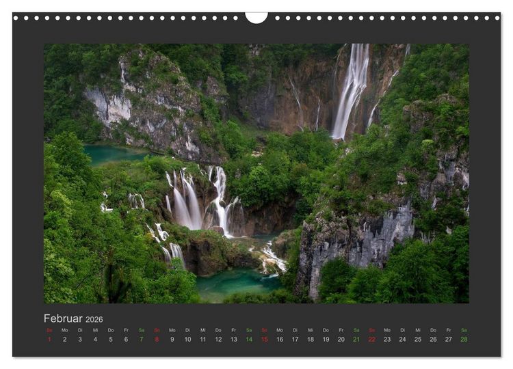 Produktbild: FALLENDE WASSER (Wandkalender 2026 DIN A3 quer), CALVENDO Monatskalender