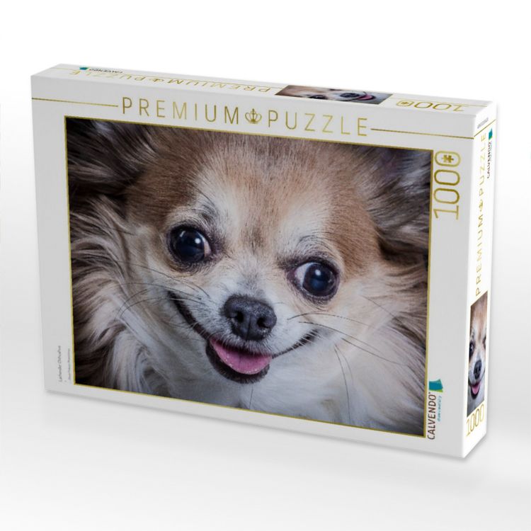 Produktbild: CALVENDO Puzzle Lachender Chihuahua | 1000 Teile Lege-Gr&ouml;&szlig;e 64x48cm Foto-Puzzle f&uuml;r gl&uuml;ckliche Stunden