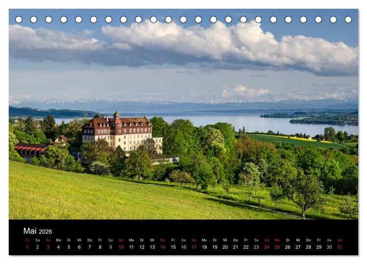 Produktbild: Bodensee - Uferlandschaften im sch&ouml;nsten Licht 2026 (Tischkalender 2026 DIN A5 quer), CALVENDO Monatskalender