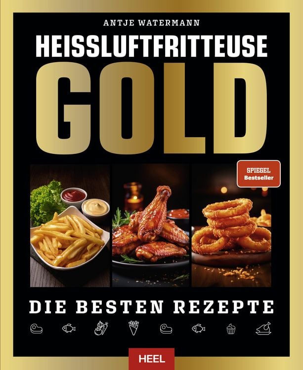 Produktbild: Hei&szlig;luftfritteuse GOLD Kochbuch - SPIEGEL Bestseller