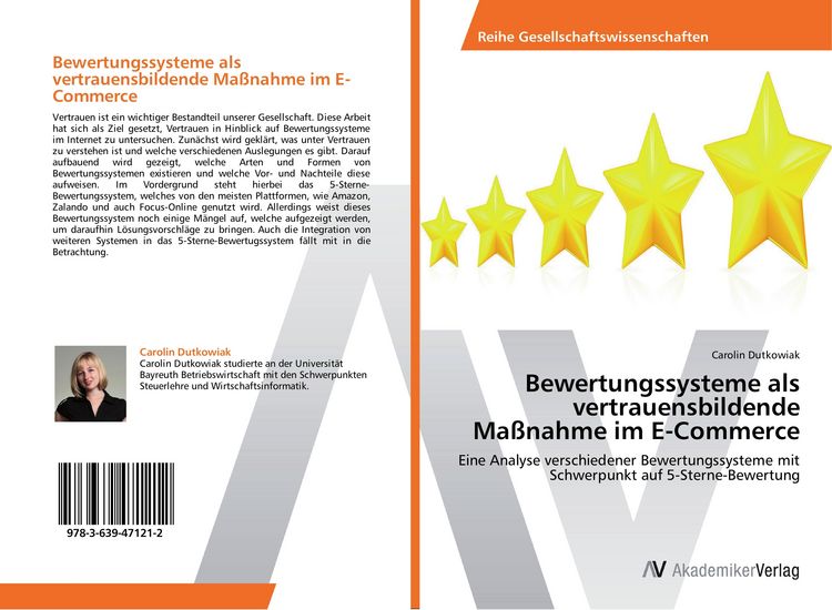 Produktbild: Bewertungssysteme als vertrauensbildende Ma&szlig;nahme im E-Commerce