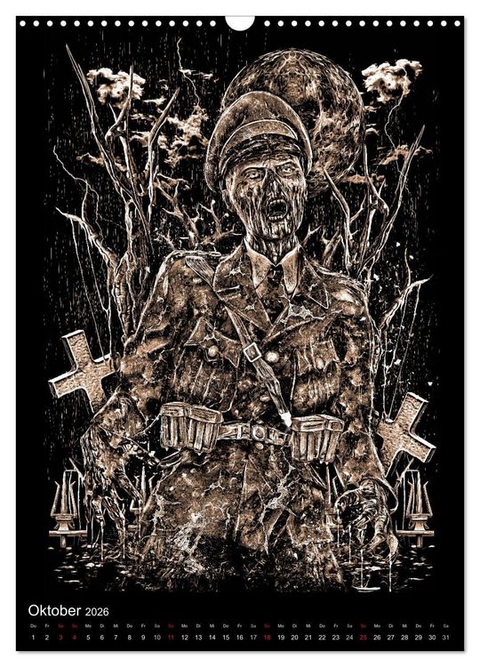 Produktbild: BLOODBOY/WAR ILLUSTRATION (Wandkalender 2026 DIN A3 hoch), CALVENDO Monatskalender