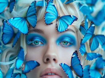 Produktbild: CALVENDO Puzzle Blaue Schmetterlinge | 2000 Teile Lege-Gr&ouml;&szlig;e 90x67cm Foto-Puzzle f&uuml;r gl&uuml;ckliche Stunden