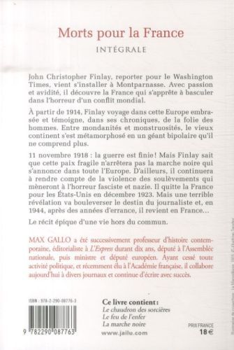 Produktbild: Morts pour la France : int&eacute;grale