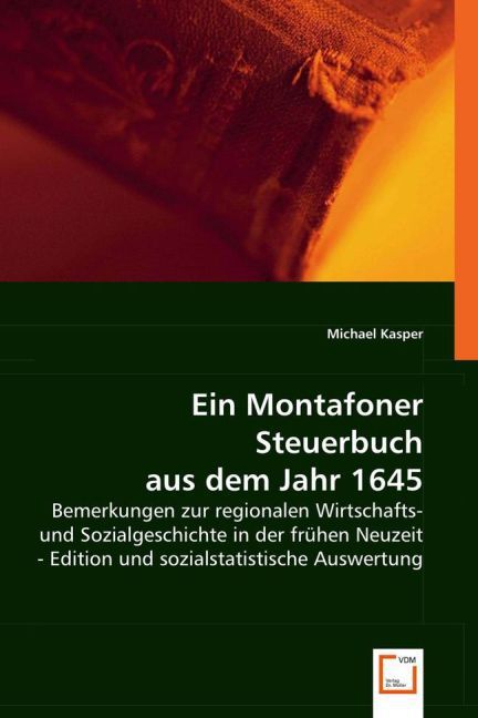 Produktbild: Kasper, M: Ein Montafoner Steuerbuch aus dem Jahr 1645