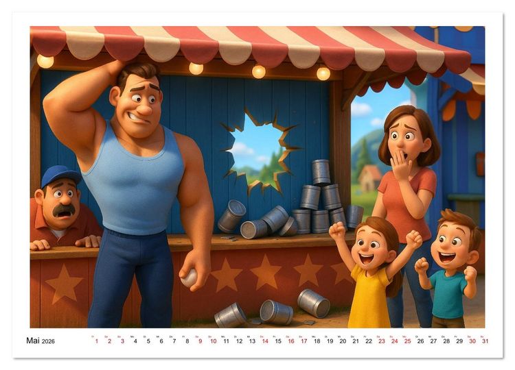 Produktbild: Meine Familie, Kraftsport und ich (Wandkalender 2026 DIN A3 quer), CALVENDO Monatskalender