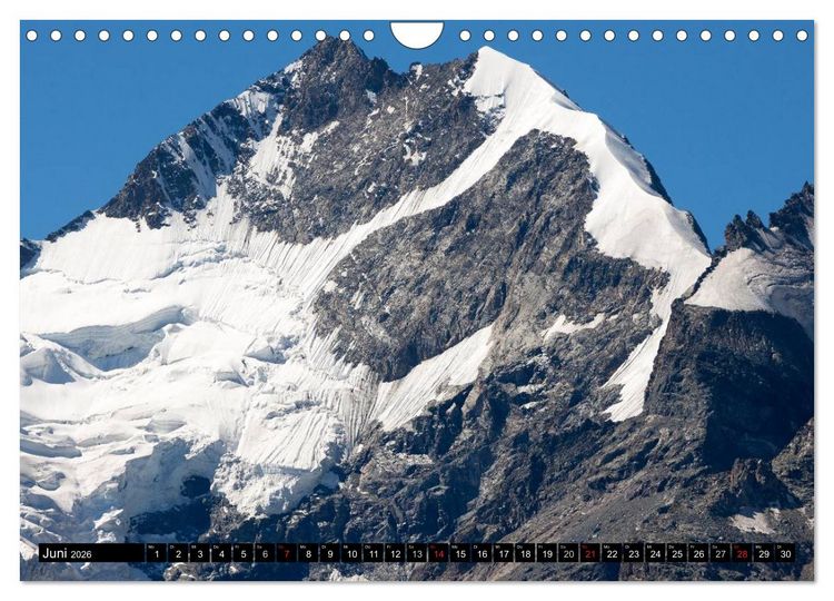 Produktbild: Fantastische Schweizer Bergwelt - Gipfel und Gletscher (Wandkalender 2026 DIN A4 quer), CALVENDO Monatskalender
